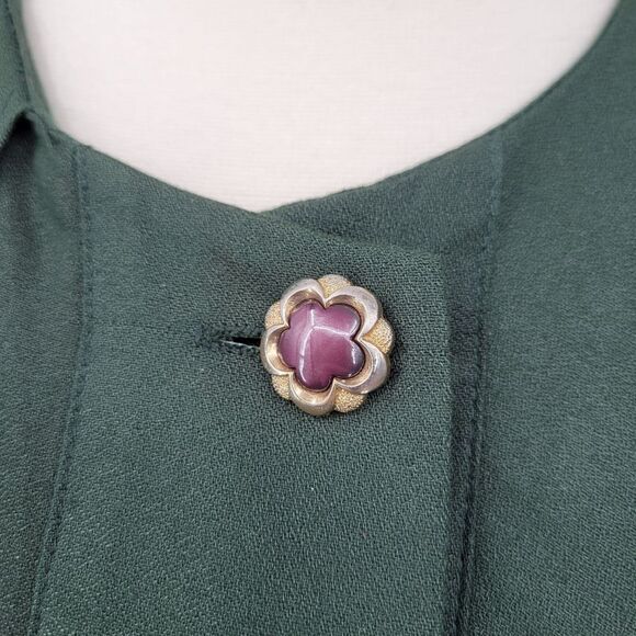 Christie of California Vintage Dark Green Capelet Blouse Renaissance Fairycore - Picture 5 of 15